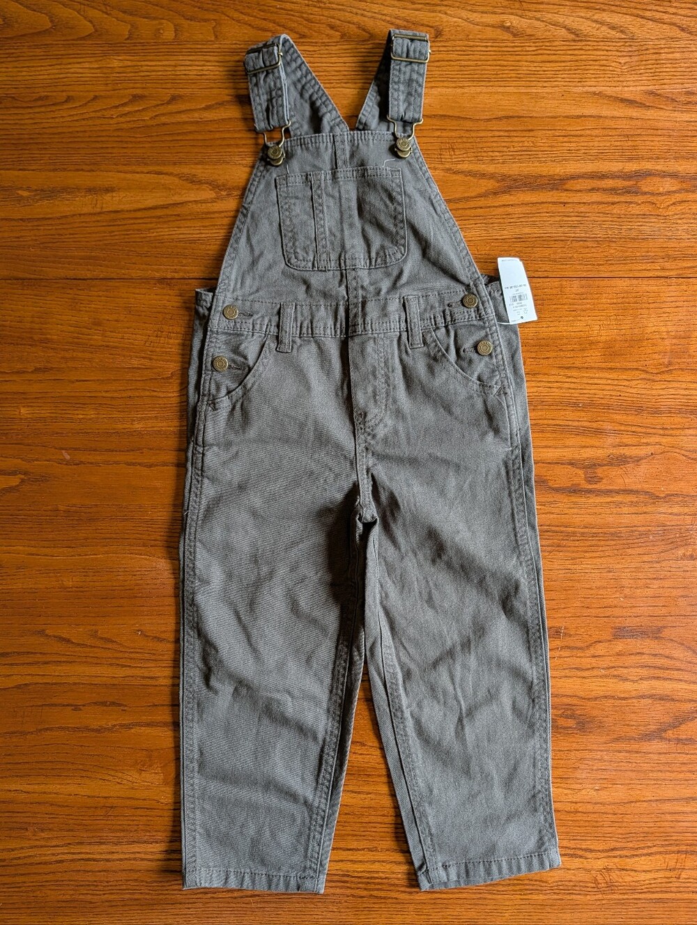 Old Navy Toddler Overalls 3T Gray NWT Adjustable Bib Pants